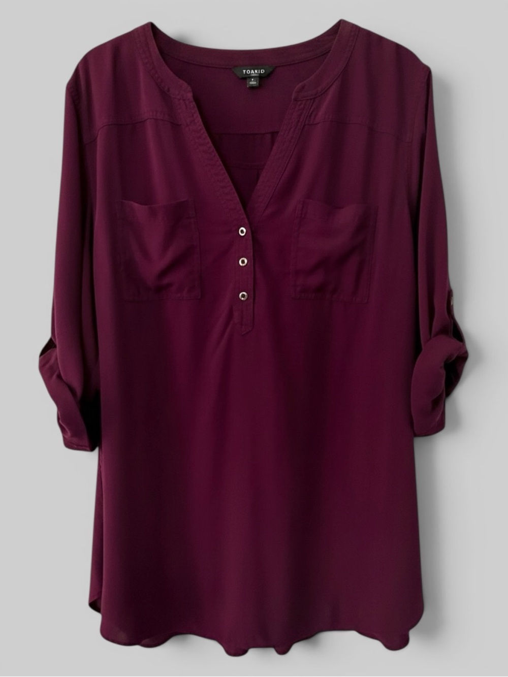 Torrid Harper 3/4 Sleeve Pullover Tunic Blouse Size 2 2X Winter Bloom